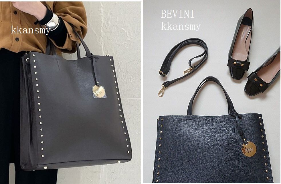 BEVINIべヴィニ 2WAYスタッズレザートートバッグ(牛革)｜売買された 