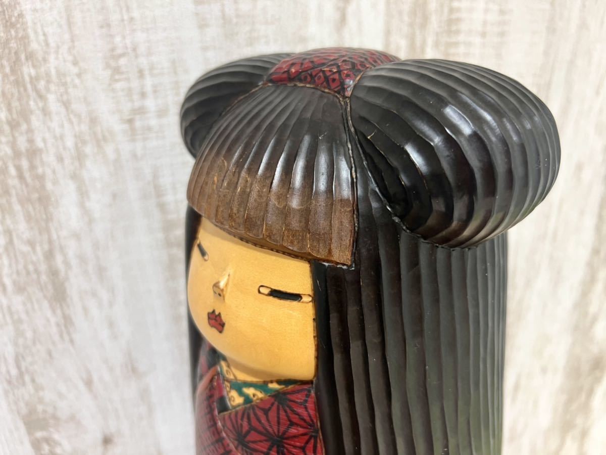 創作こけし 名工 加藤龍雄 作 「童女」 約52cm 内閣副総理大臣賞受賞