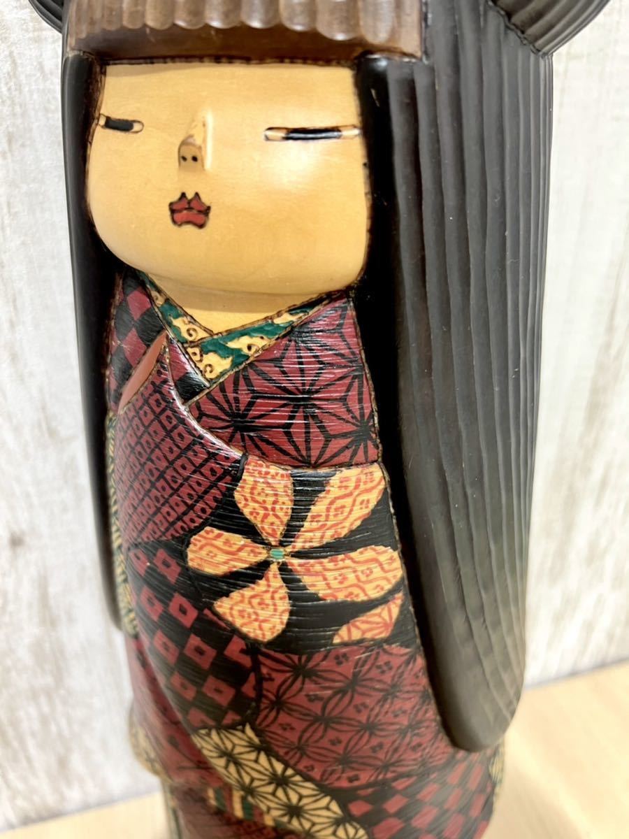 加藤龍雄 童女 創作こけし 置物 郷土玩具 創作こけし 名工 加藤龍雄 作 「童女」 約52cm 内閣副総理大臣賞受賞