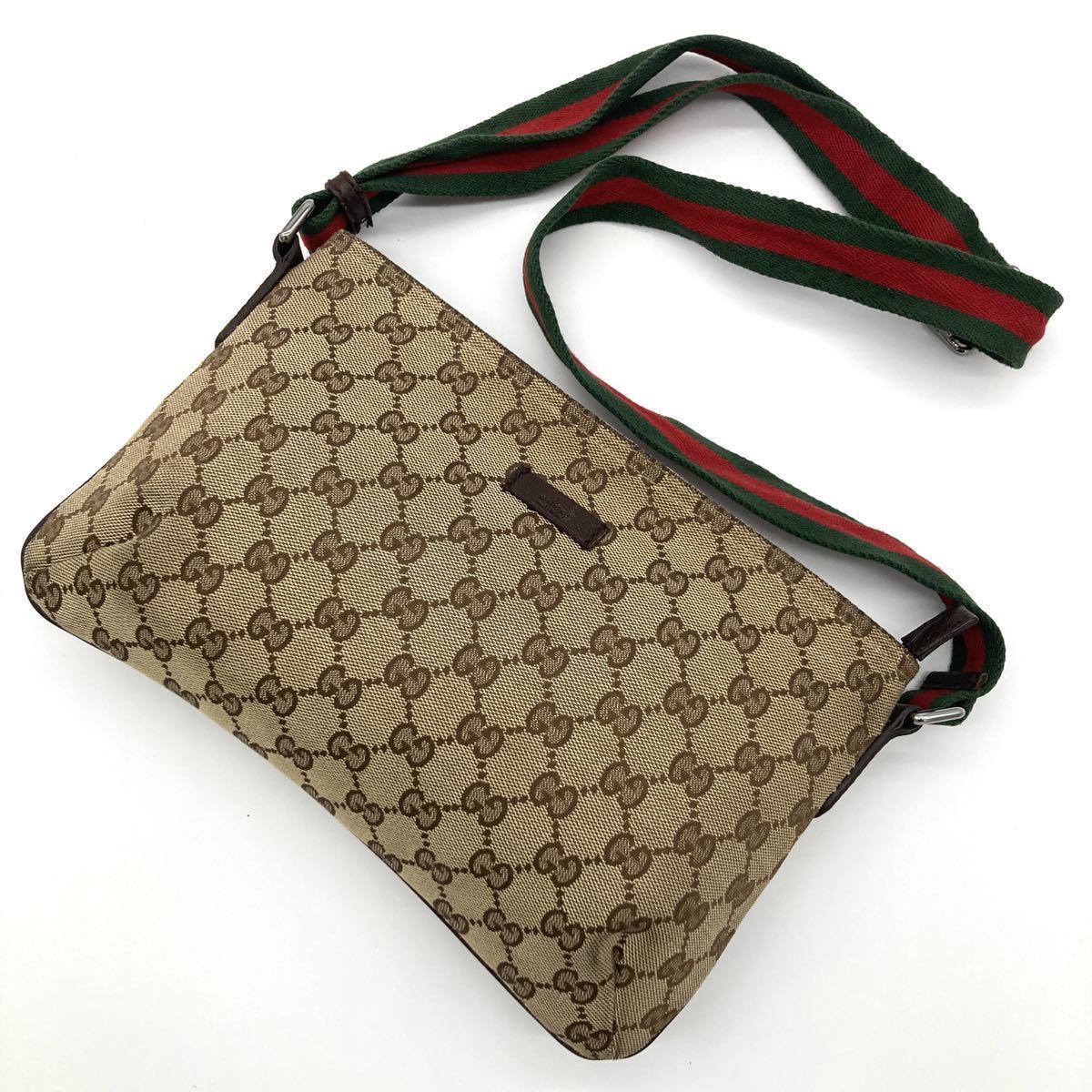 1円〜【希少 極美品】グッチ GUCCI 189749 ショルダーバッグ GG 