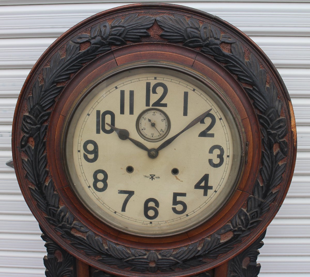 Aichi Tokei 愛知時計 大阪市マーク入り 大きな壁掛け 柱時計 ゼンマイ式 振り子時計 ボンボン時計 昭和レトロ アンティーク アナログ 売買されたオークション情報 Yahooの商品情報をアーカイブ公開 オークファン Aucfan Com