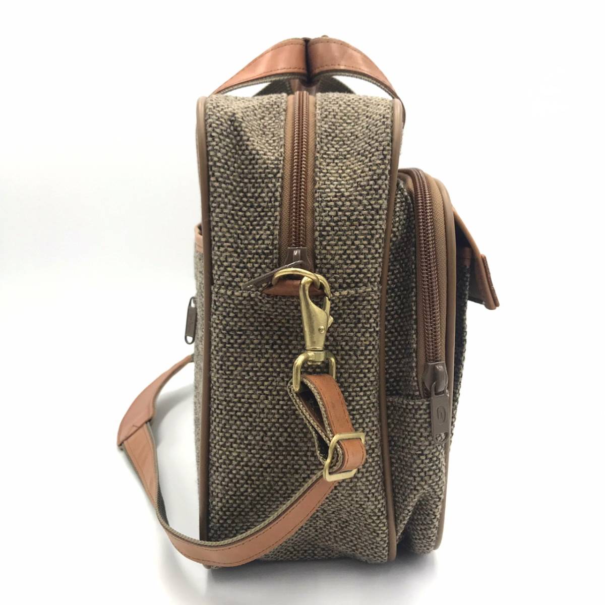 1円〜極美品 hartmann ハートマン メンズ ツイードベルティング 2way  