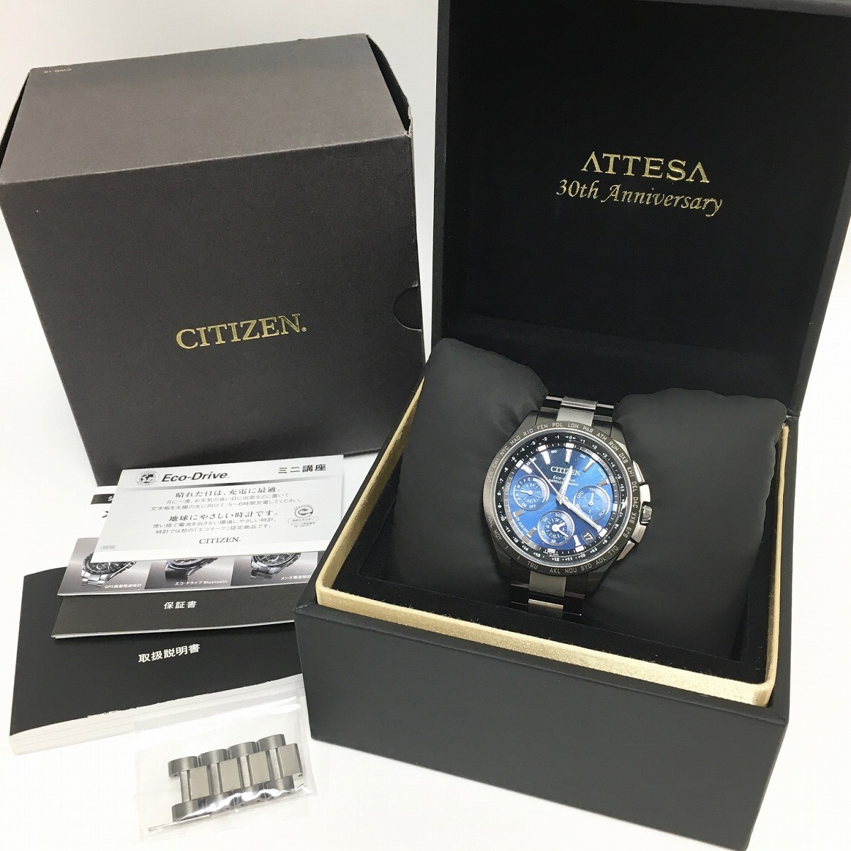 中古】CITIZEN ATTESA 腕時計 CC9065-56L F900 アテッサ 30周年 エコ 