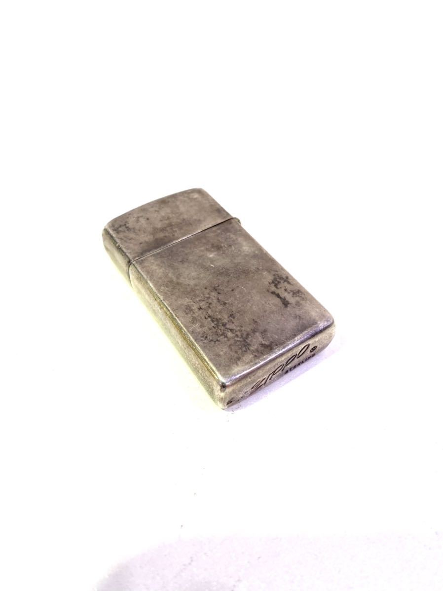 【得価，人気セール】 ZIPPO ジッポー STERLING SILVER スターリング シルバー プレーン スリム 60サイズ 288(Zippo)｜売買されたオークション情報、yahooの商品情報をアーカイブ公開 - オークファン Zippo