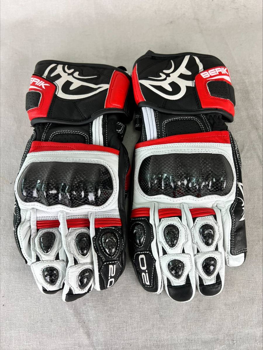 新品未使用 BERIK ベリック レーシンググローブ RED 【Lサイズ 