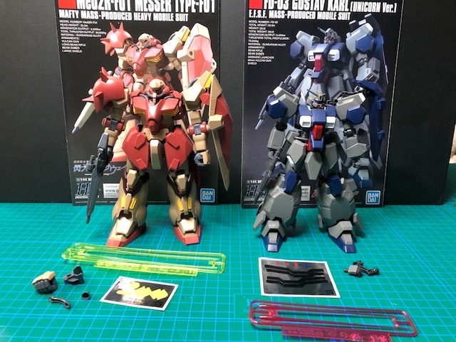 組立済 HG 1/144 メッサーF01型 HGUC グスタフ・カール ユニコーン 