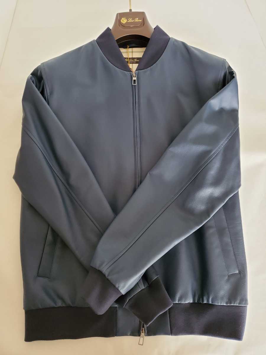 ロロピアーナ Loro Piana レザー アウター 本革 新品 未使用 ネイビー 
