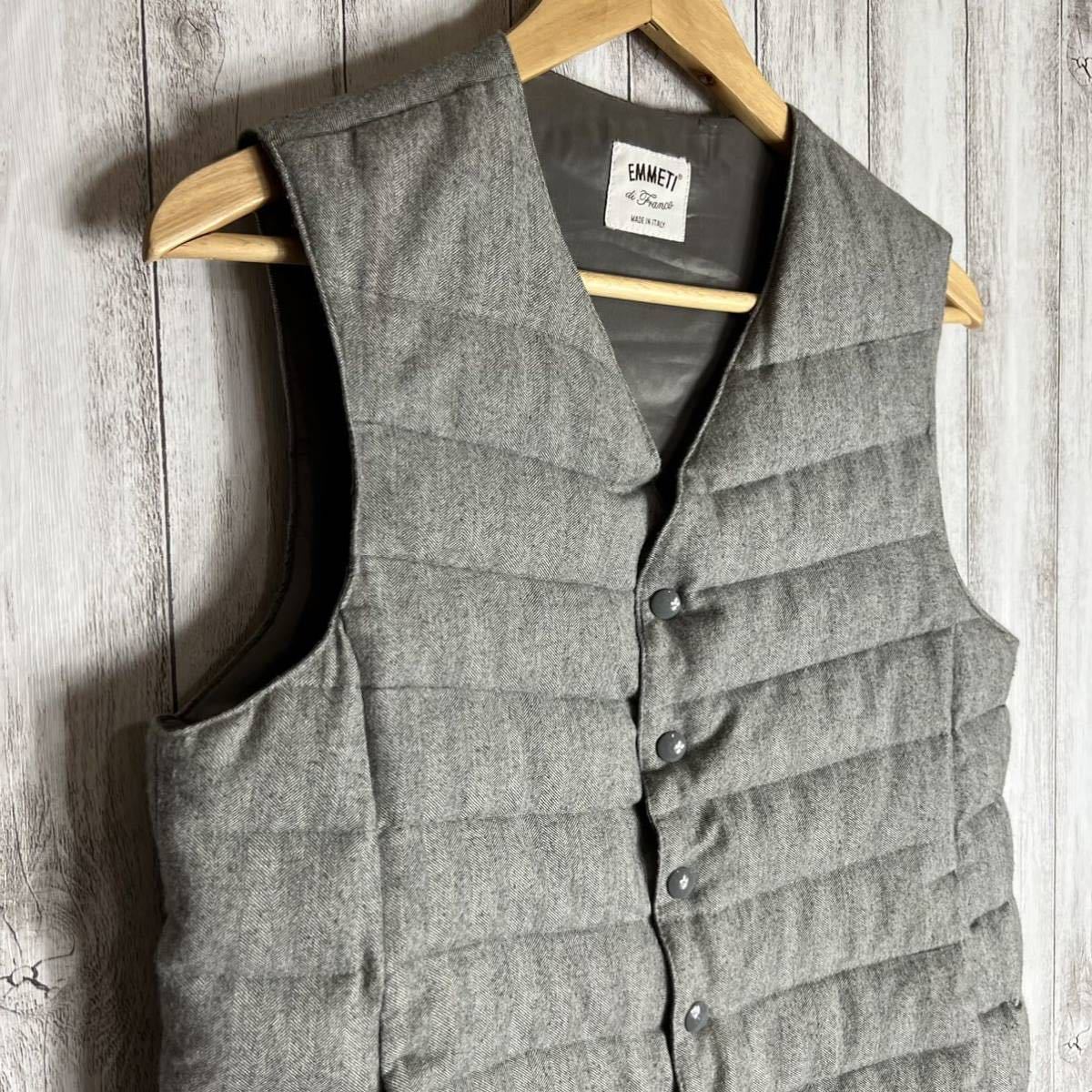 EMMETI ITALY製 エンメティ ダウンベスト グレー サイズ44 EMMETI ITALY製 エンメティ ダウンベスト グレー サイズ44 イタリア製