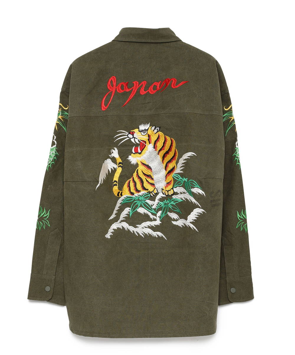 新品☆ READY MADE 21AW SKA SHIRT ヴィンテージ ミリタリー 刺繍  