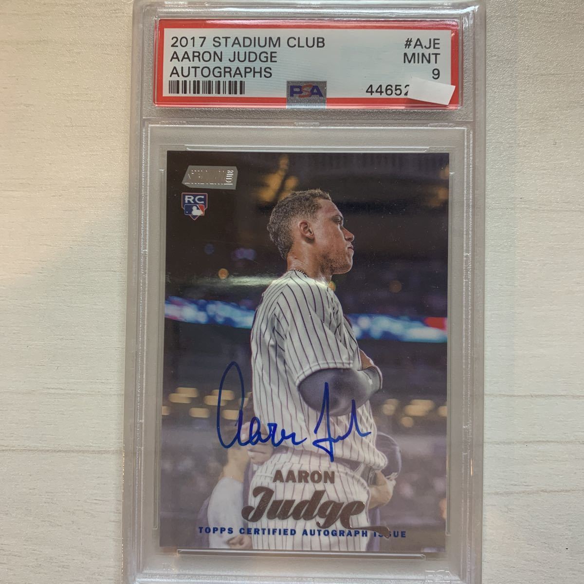 2017 Topps stadium club Aaron judge RC auto psa9 ジャッジ 