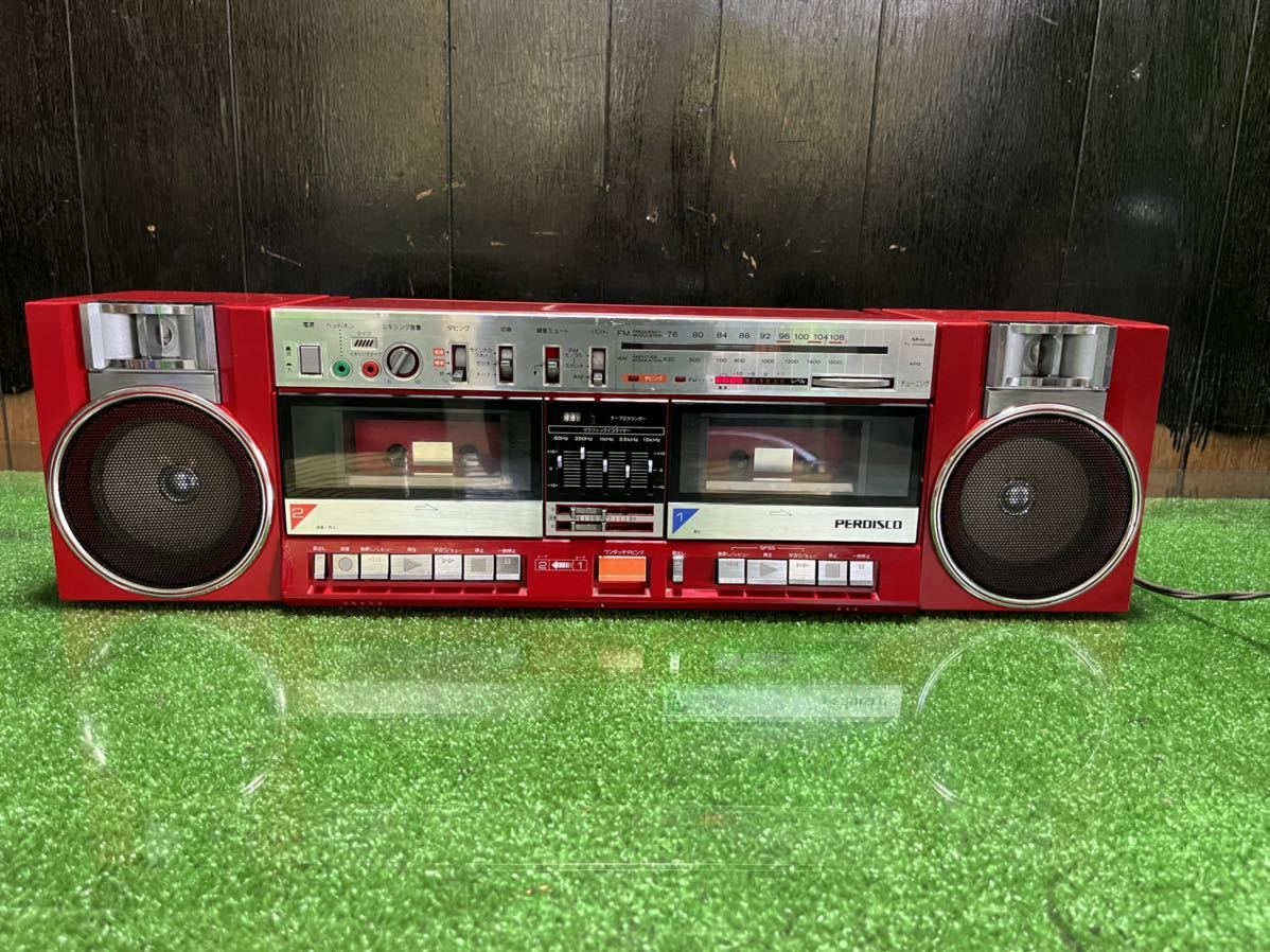 TRK-W3 HITACHI PERDISCO バブルラジカセ 日立 赤 パディスコ