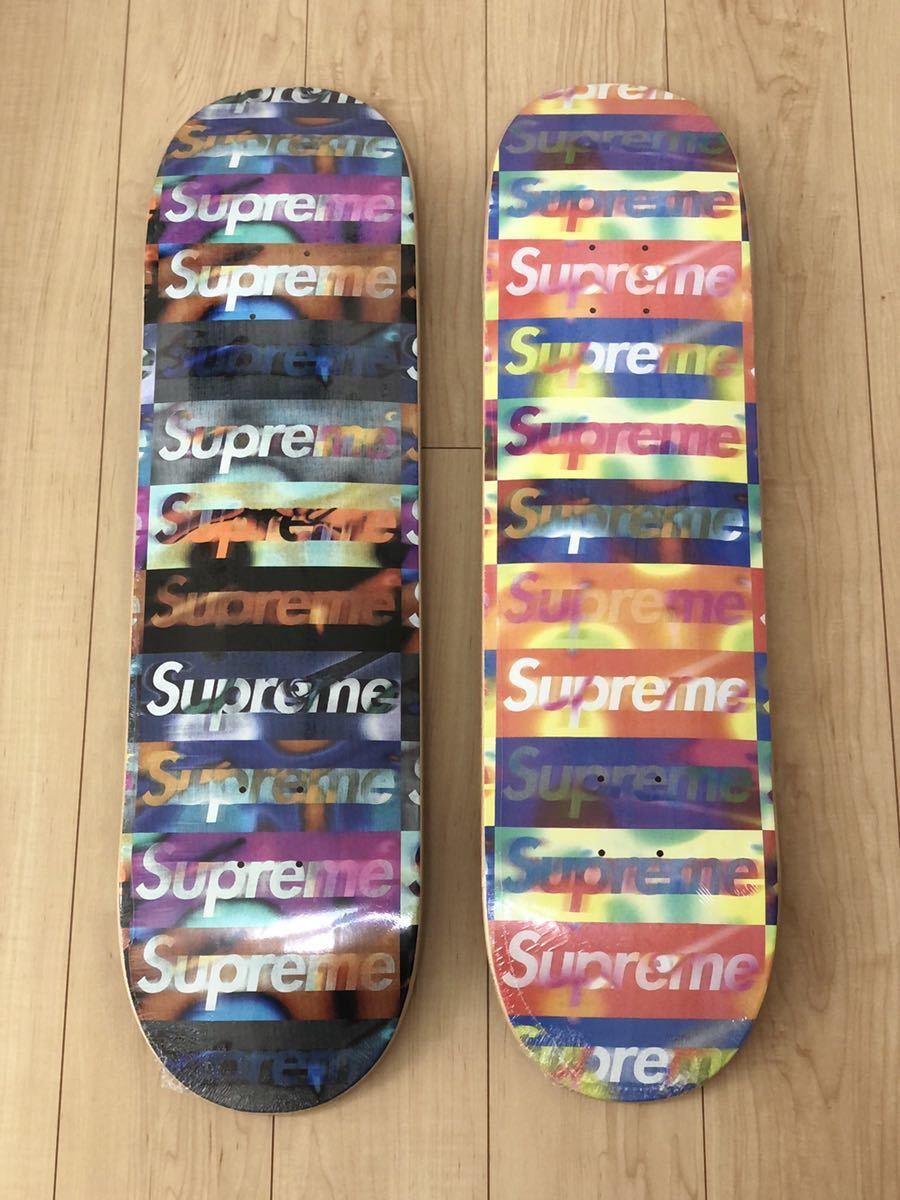新品未開封 Supreme Distorted Logo Skateboard Photo 2枚セットDECK DECKS スケート デッキBox Logo シュプリーム スケートボード