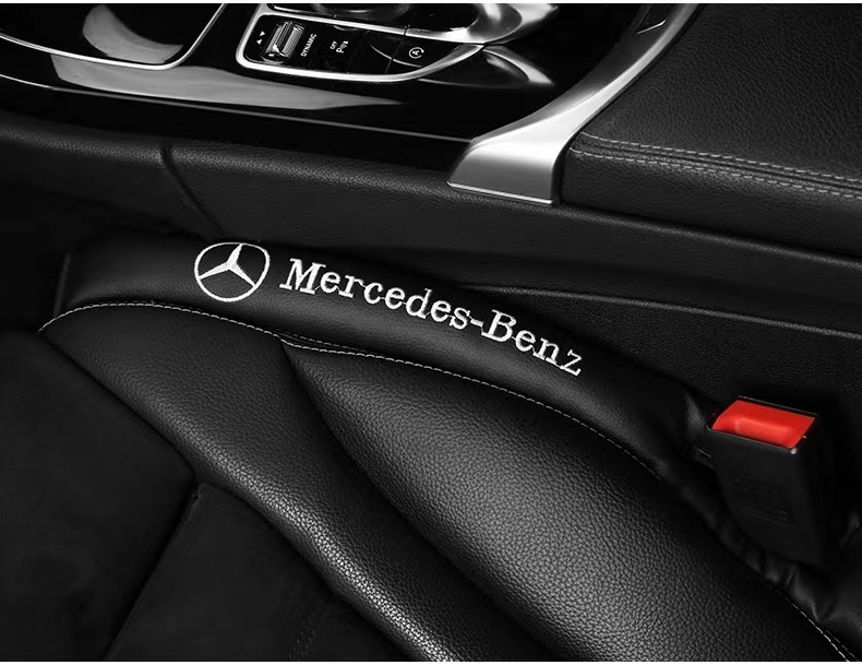 メルセデスベンツ Mercedes Benz 刺繍ロゴ入りセンター隙間クッション 2Pセット 用A/B/C/E/G/V/GLC/GLE/CLA/s63/AMG/CLS/GLB_1