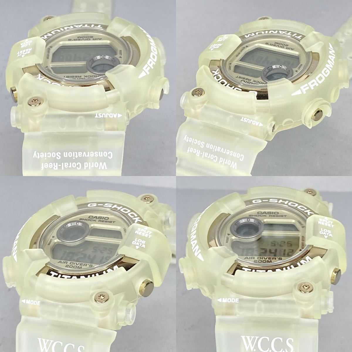 未使用 極美品 箱説ブック付G-SHOCK DW-8201WC-9T FROGMANフロッグマン 