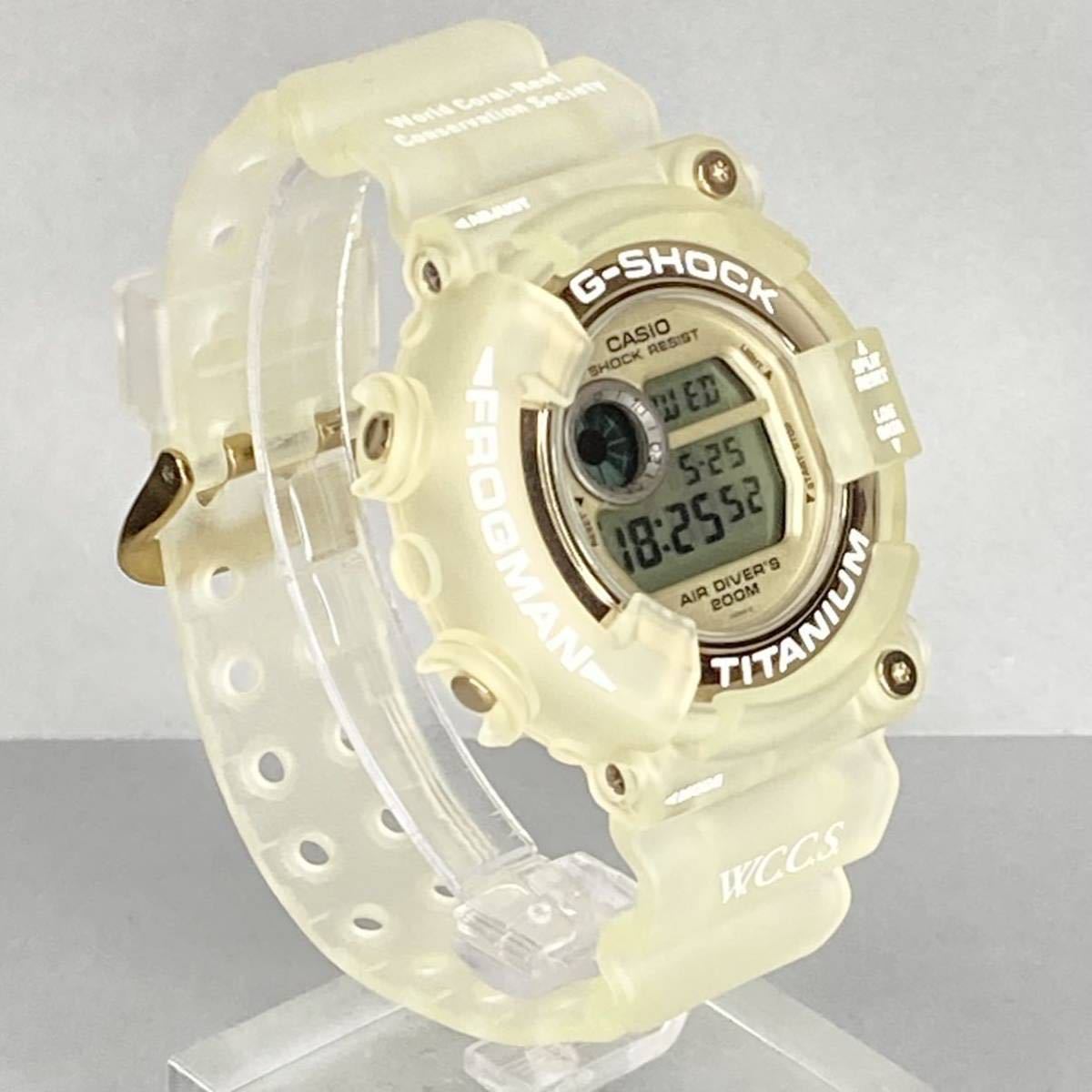 未使用 極美品 箱説ブック付G-SHOCK DW-8201WC-9T FROGMANフロッグマン 