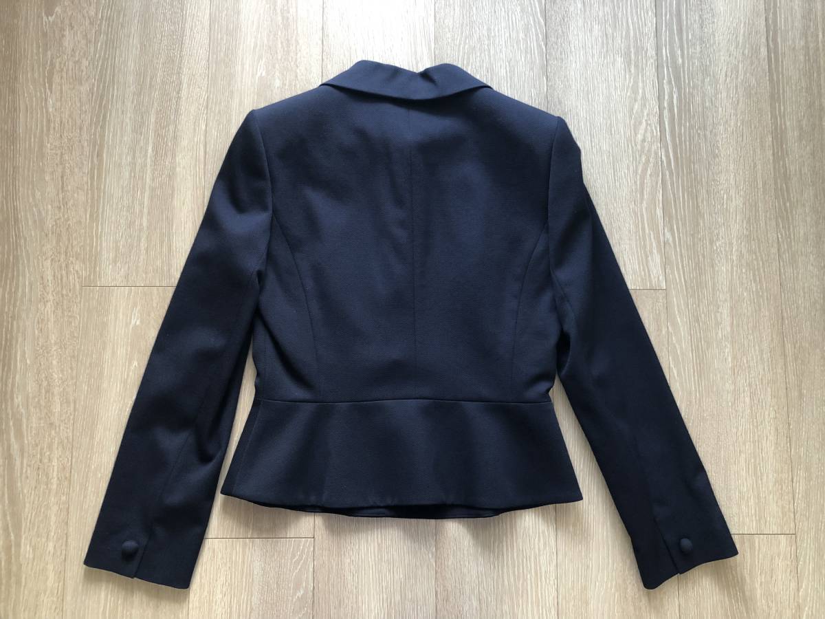 最終出品 フランコフェラーロ 上品 お受験 濃紺 スーツ ワンピース 美 
