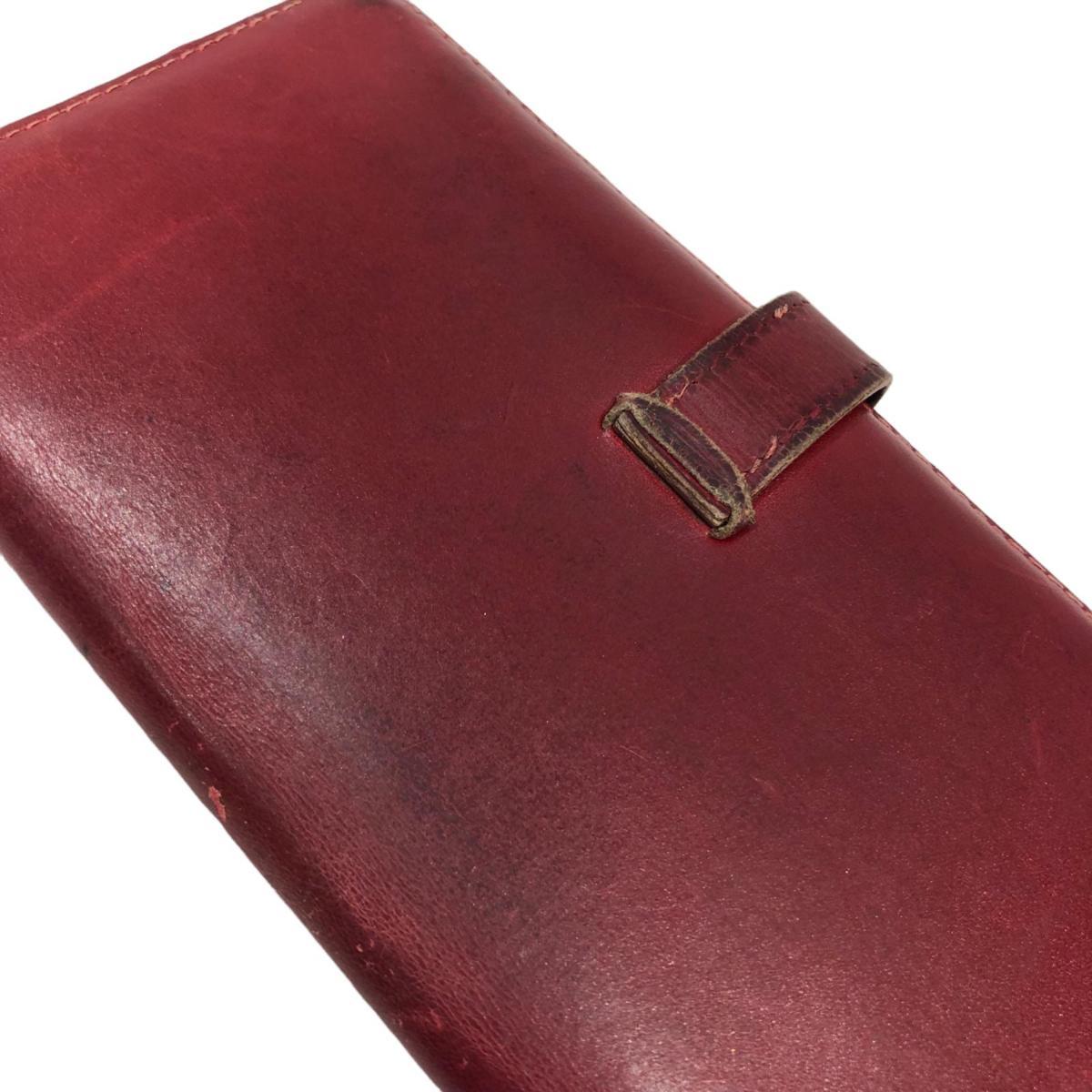 HERMES エルメス ベアン ボックスカーフ ボルドー系×シルバー金具 □F 