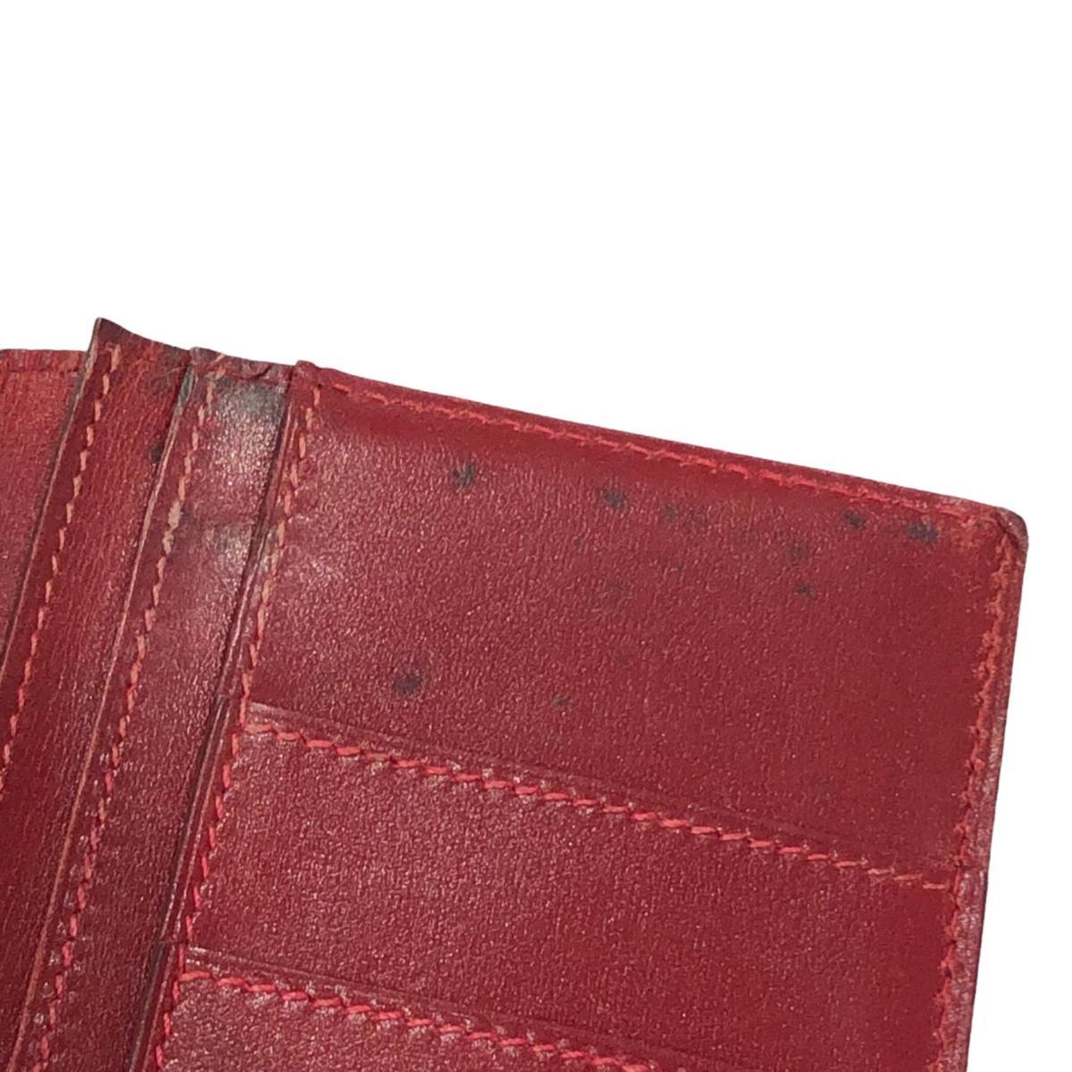 HERMES エルメス ベアン ボックスカーフ ボルドー系×シルバー金具 □F 