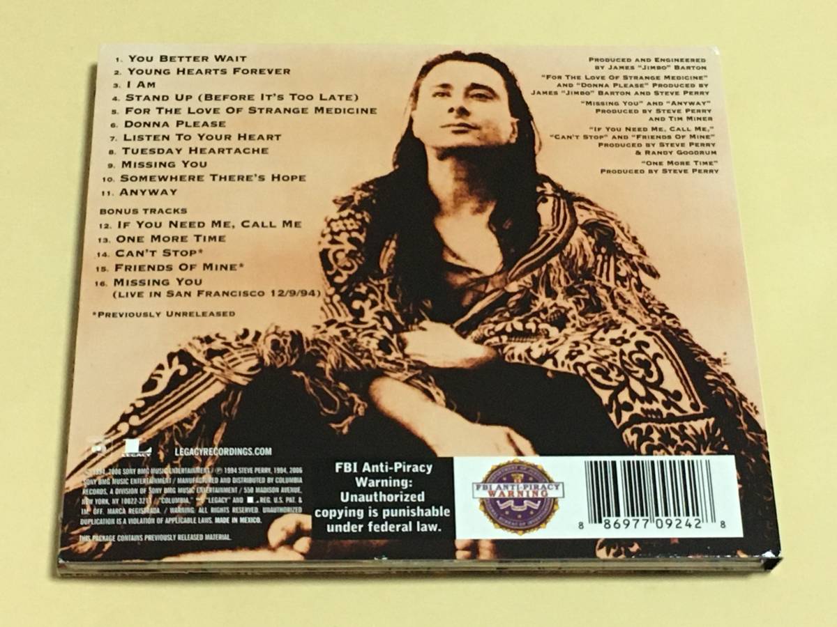 リマスター盤 スティーヴ ペリー Steve Perry For The Love Of Strange Medicine Journey 売買されたオークション情報 Yahooの商品情報をアーカイブ公開 オークファン Aucfan Com