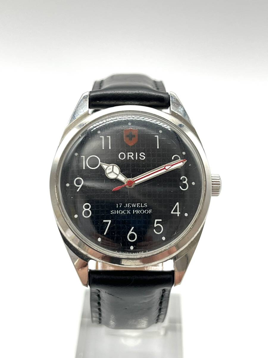 稼働品 ORIS オリス 17JEWELS SHOCK PROOF 手巻き 17石 メンズ 