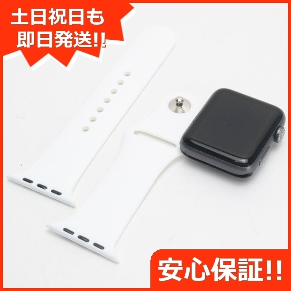 美品 Apple Watch series2 42mm ブラック 即日発送 apple 本体 中古 あすつく 土日祝発送OK Apple Watch 42mm バッテリー100 スペースグレイ 送料無料！