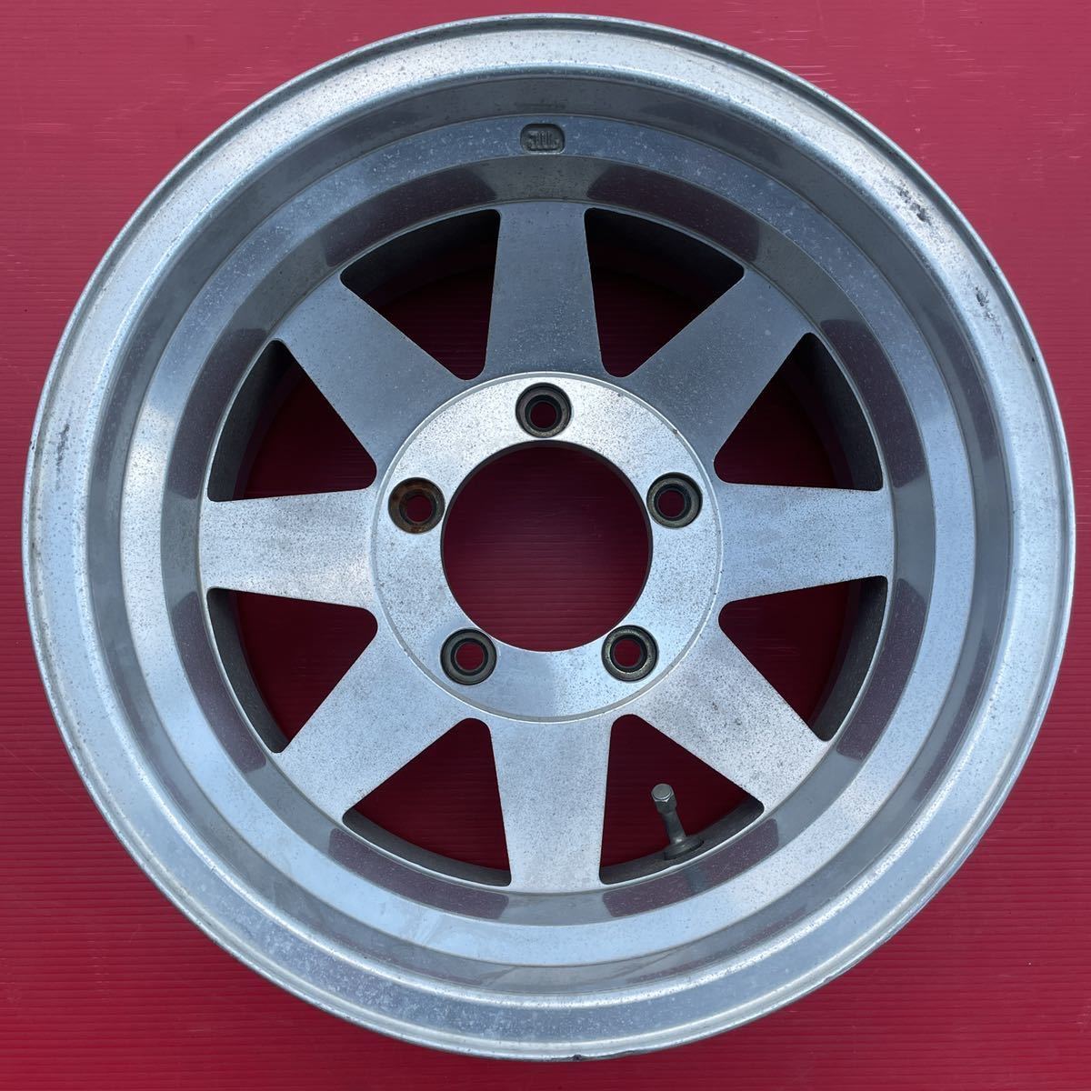 希少 深リム ASAHI アサヒ 15インチ 15×8.5J ET-27 PCD139.7-5穴 