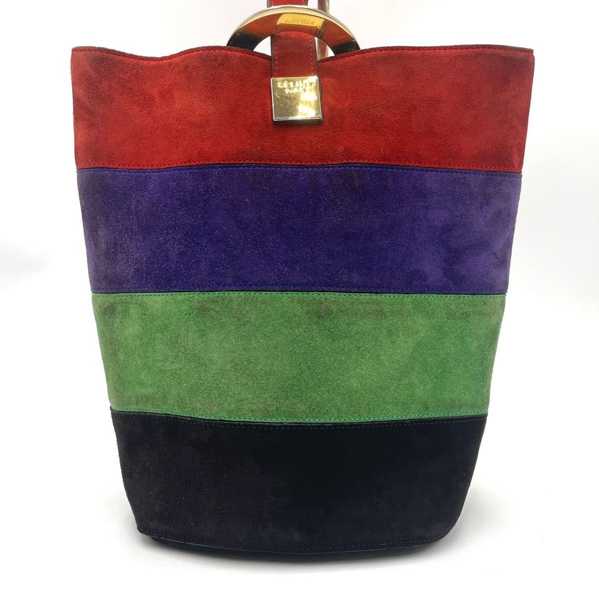 1円〜 【希少 幻の一品】 CELINE セリーヌ サークルロゴ バケツ型 