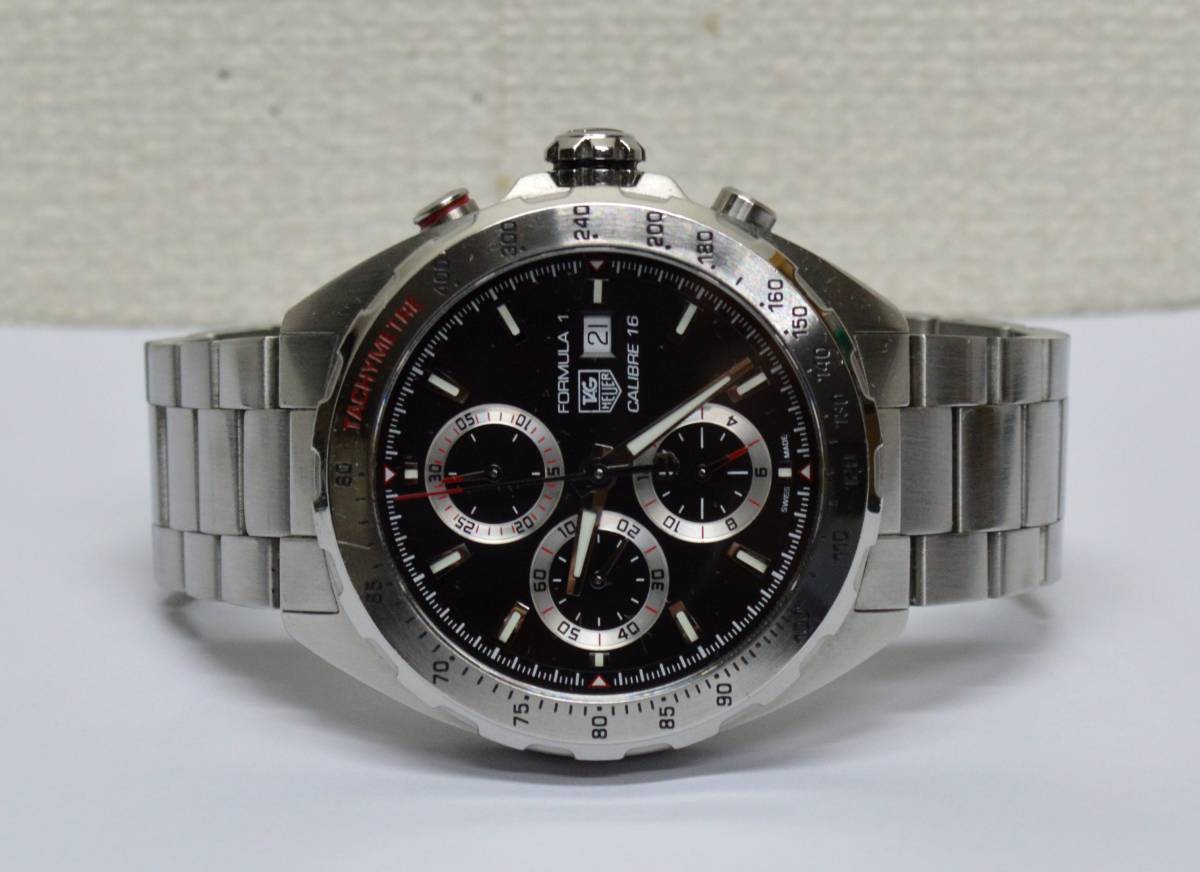 箱付 税込 TAG HEUER タグホイヤー 黒文字盤 フォーミュラ1 クロノ 