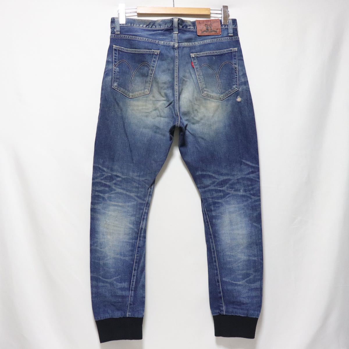 希少【Glamb】裾リブ/ダメージ加工/ストレッチ デニム パンツ/グラム