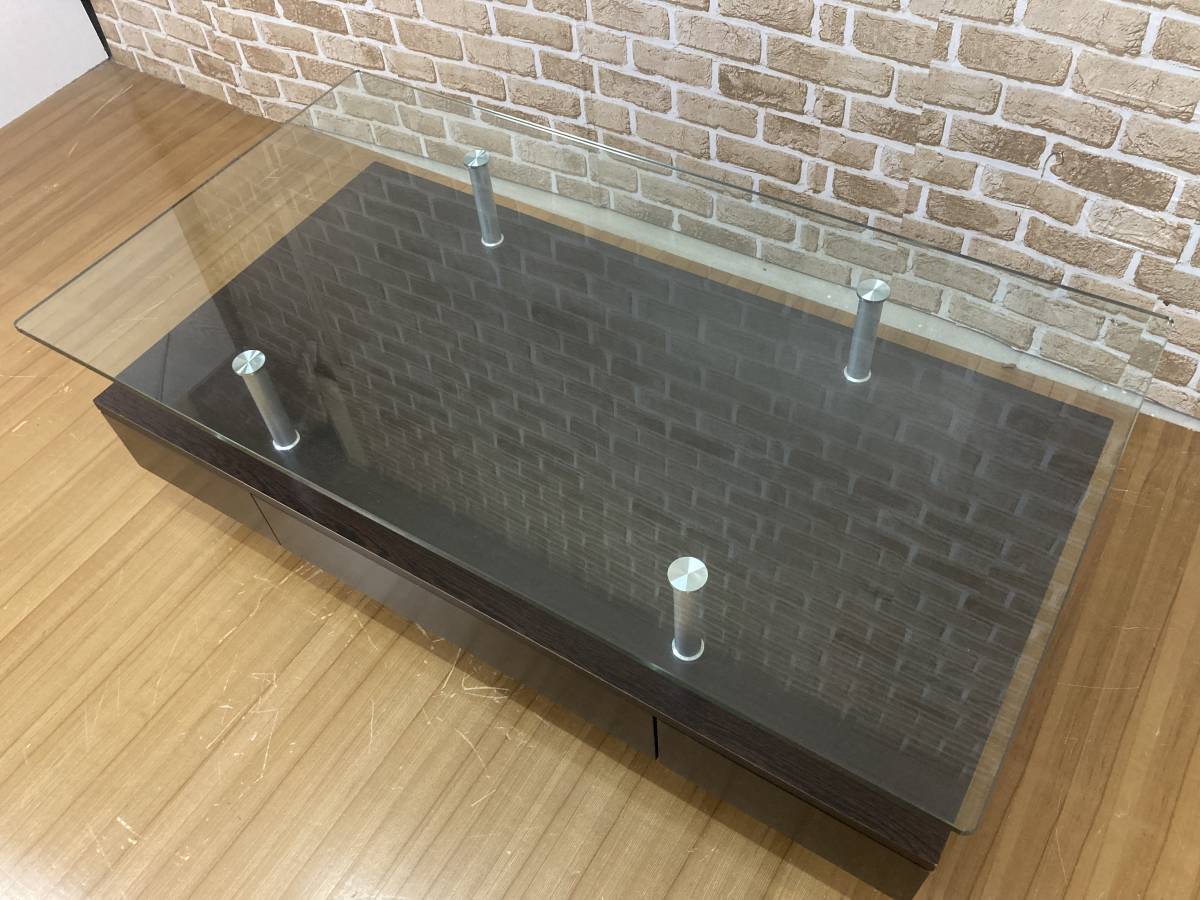 NITORI ニトリ スプレンダー3 センターテーブル 120 強化ガラス 