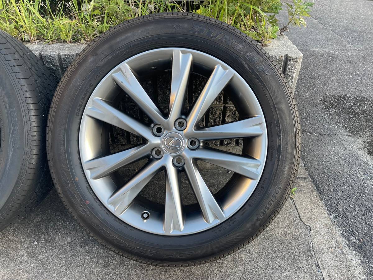 レクサス LEXUS RX 純正 ホイール 19インチ ダンロップ 235/55R19 4本