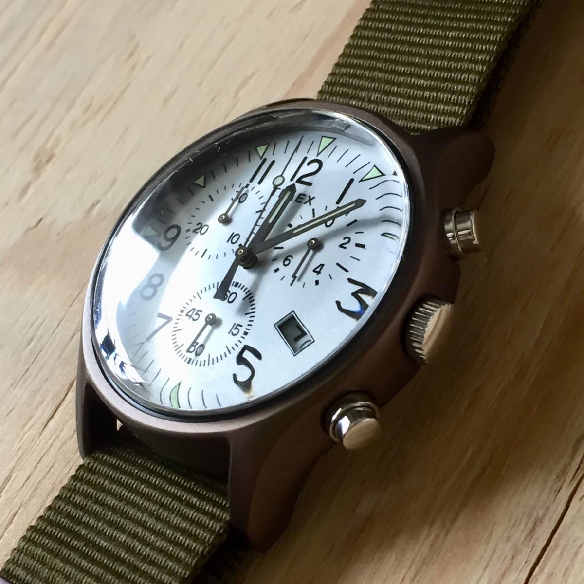 美品 BEAMS TIMEX MK1 ALUMINIUM CHRONOGRAPH ビームス タイメックス 