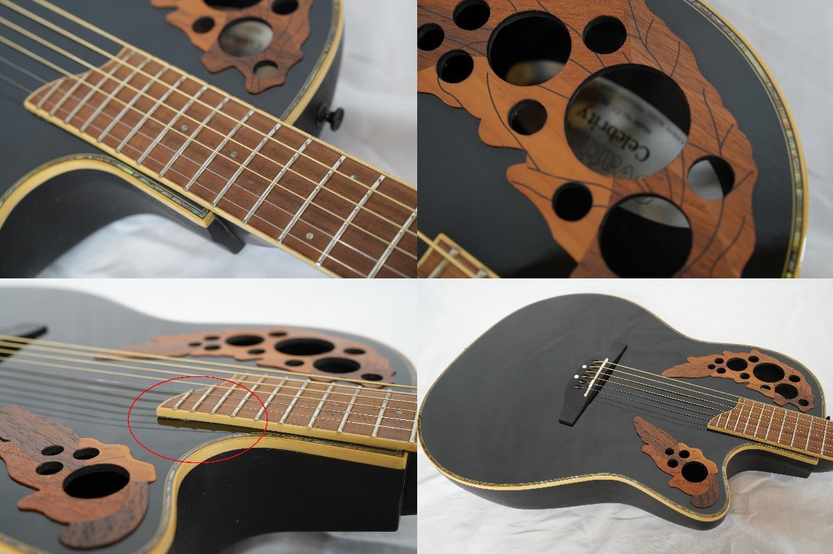 ☆OVATION☆Celebrity CC48 BLACK 難有り HC付 エレアコ スーパー 