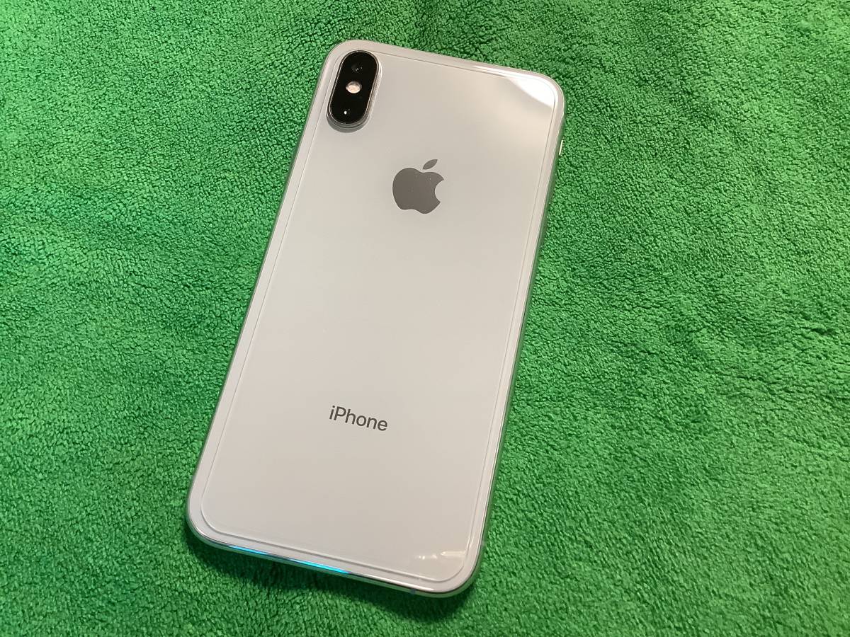 美品) iPhone XS SIMフリー 64GB シルバー MTAX2J/A 64GB XS SIMフリー 