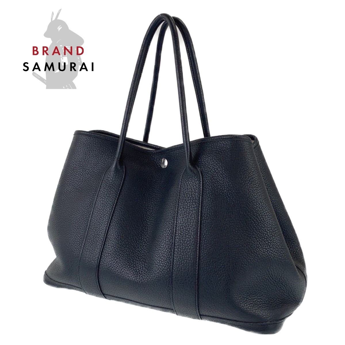 HERMES エルメス ガーデンパーティー PM ネゴンダ □O刻印 ブラック 