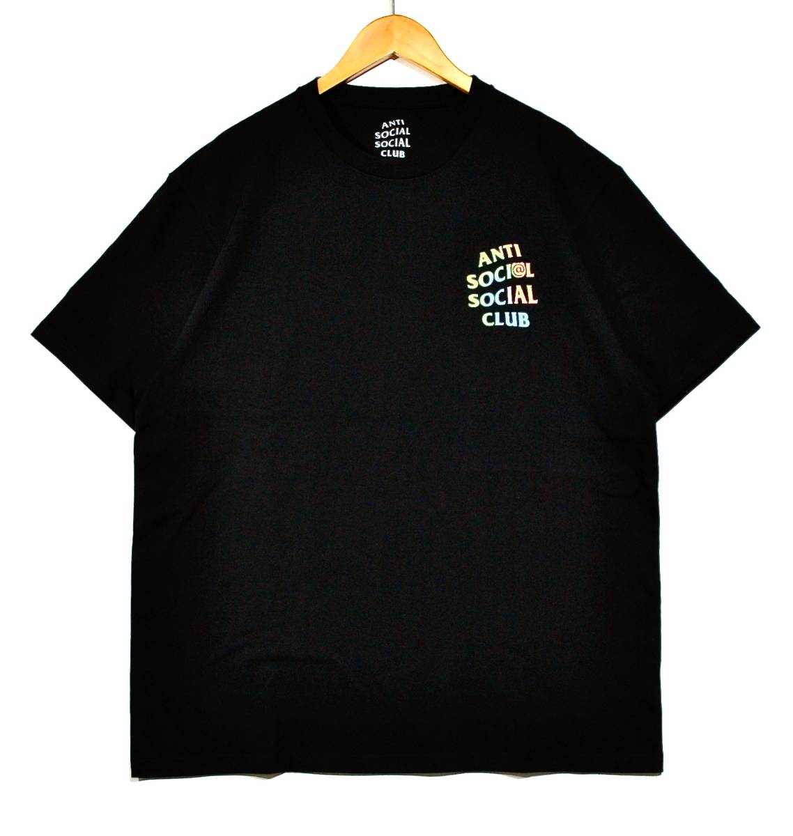 即決 未使用【BE@RTEE×ANTI SOCIAL SOCIAL CLUB】アンチソーシャル Tシャツ 黒 L 新古 