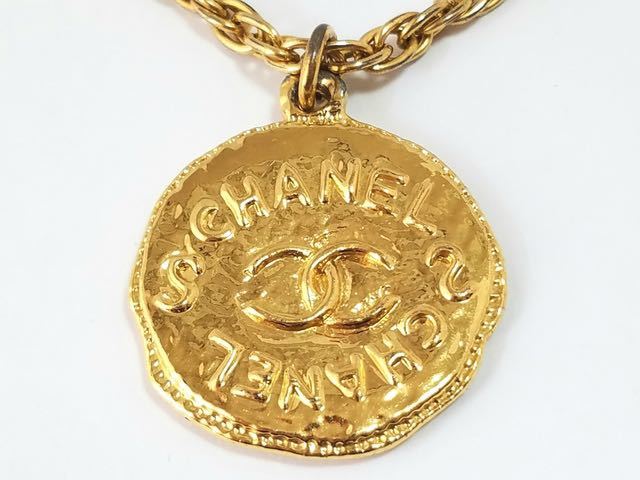 美品】CHANEL ココマーク ネックレス ヴィンテージ 93P ゴールド  