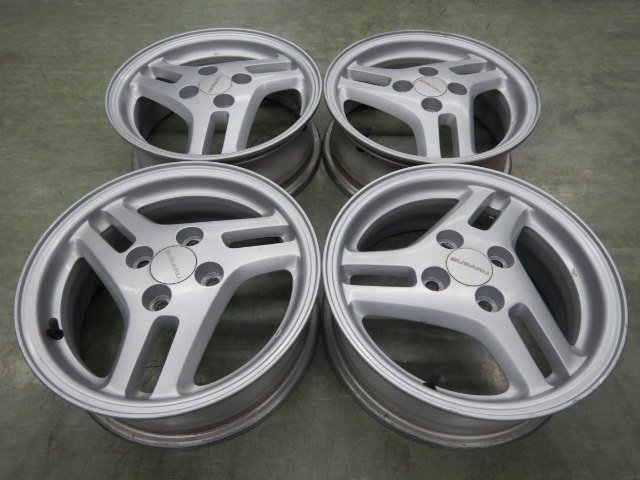 SUBARU スバル PLEO RS プレオRS 14インチ純正アルミホイール 4本セット 5J +45 4穴 PCD100 ヴィヴィオ ステラ R2 R1 ENKEI製