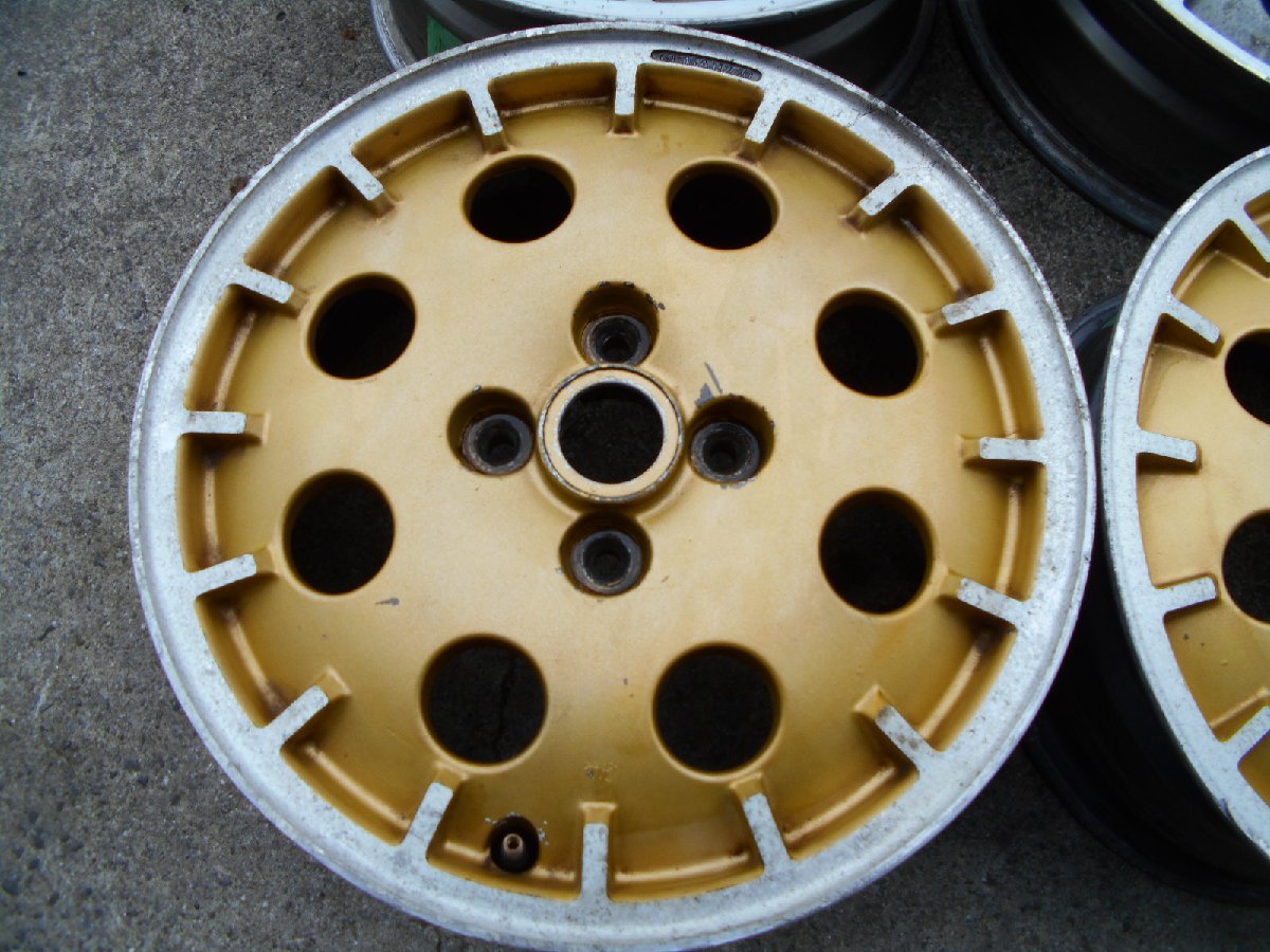 PCD98 LANCIA純正 ランチア 6j/+40 ハブ約58㎜ 4本セット! 中古 旧車 流用スペア交換などに!