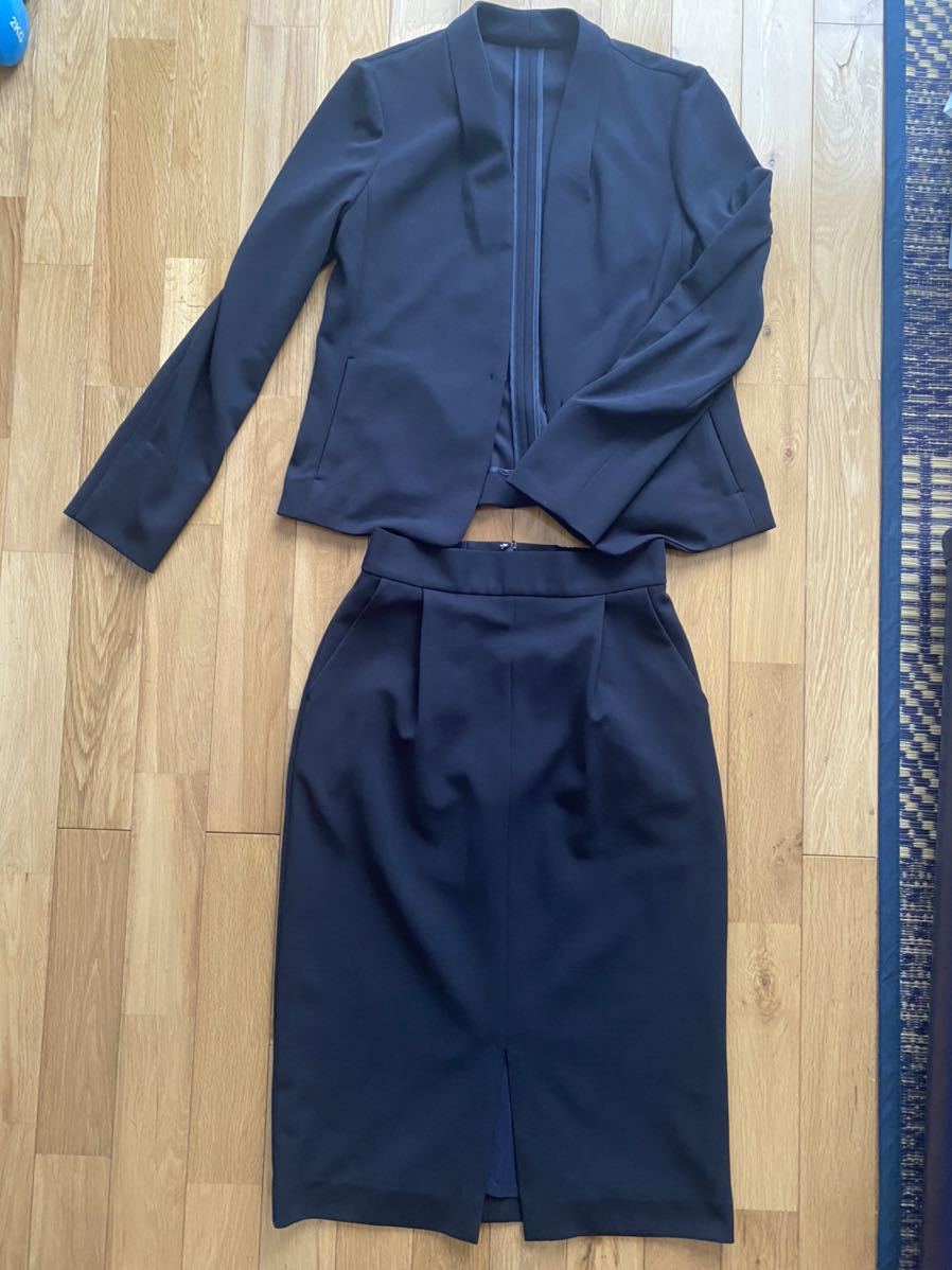 ユナイテッドアローズ　WORK TRIP OUTFITS スカートスーツ ネイビー