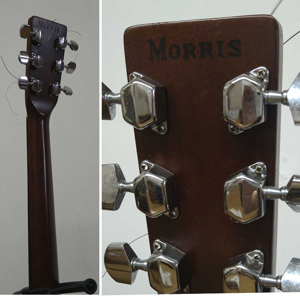 Morris アコースティックギター W18ハードケース ブリッジ ピック付 