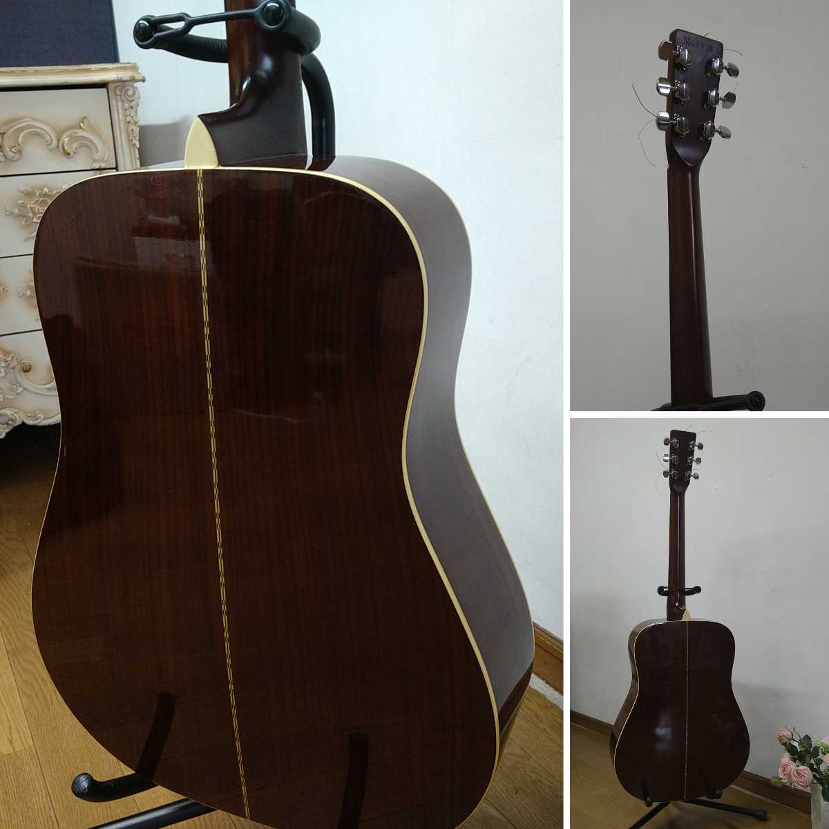 Morris アコースティックギター W18ハードケース ブリッジ ピック付 