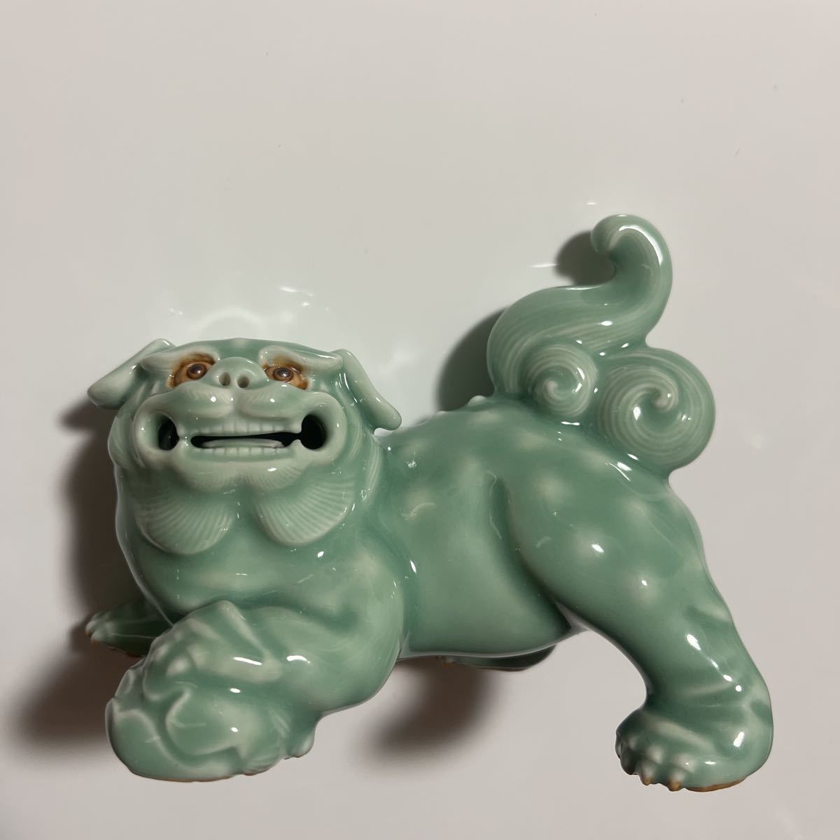 真葛香山作 青磁獅子置物 共箱 - 真葛香山 青磁獅子置物 公式通販 