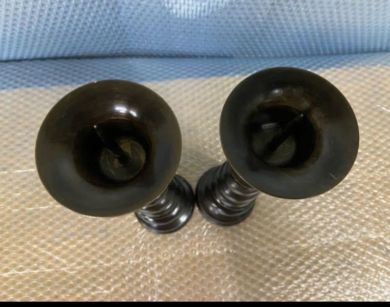 ろうそく立て &frasl; 仏具 真鍮製 火立て 蝋燭立て 燭台 火立 真鍮の通販 寺院用仏具 | ２個セット真鍮燭台・金色 1対 ｜燭台 真鍮 仏時具