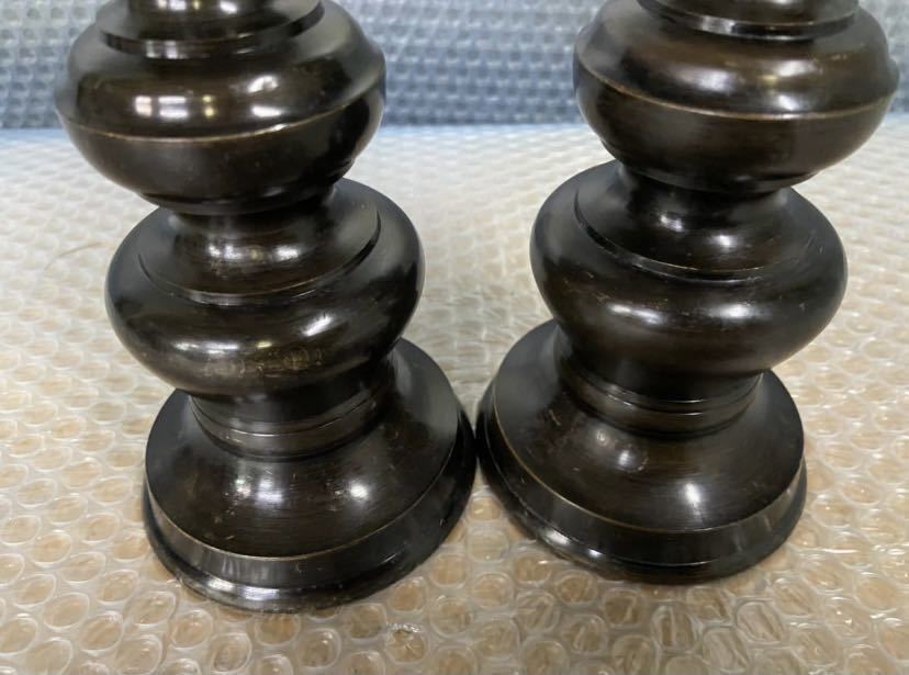ろうそく立て &frasl; 仏具 真鍮製 火立て 蝋燭立て 燭台 火立 真鍮の通販 寺院用仏具 | ２個セット真鍮燭台・金色 1対 ｜燭台 真鍮 仏時具
