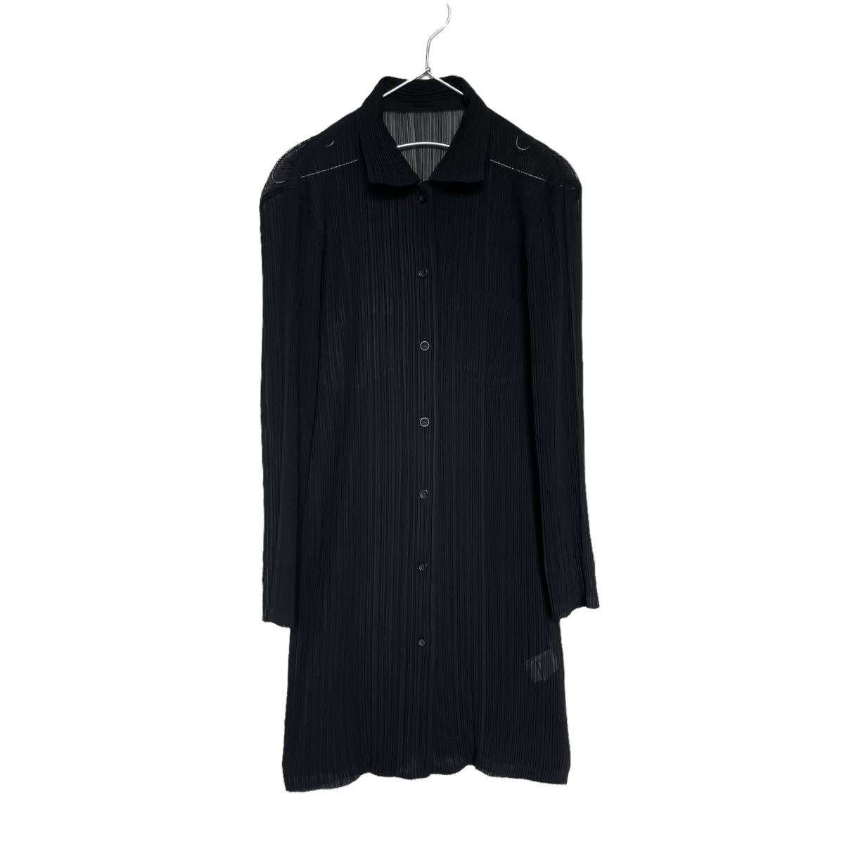 美品 プリーツプリーズ イッセイミヤケ トップス ブラウス 黒 M PLEATS 