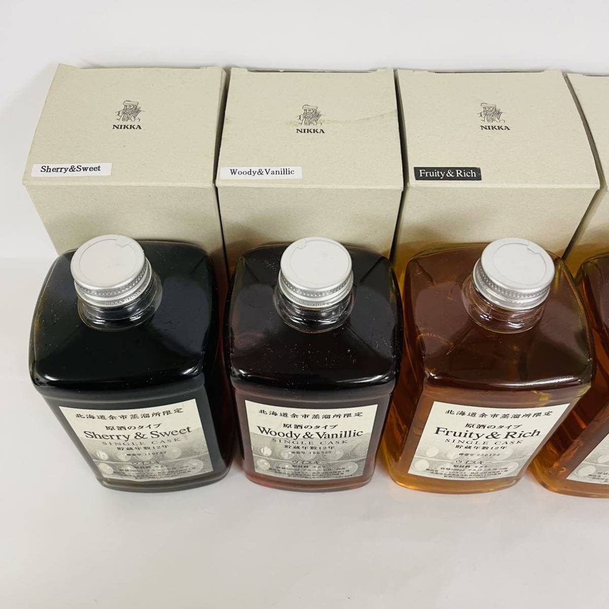 ニッカウイスキー　余市　バラ12本セット 6本セット ニッカ 余市蒸溜所限定 原酒 12年 シングルカスク*4 カフェ