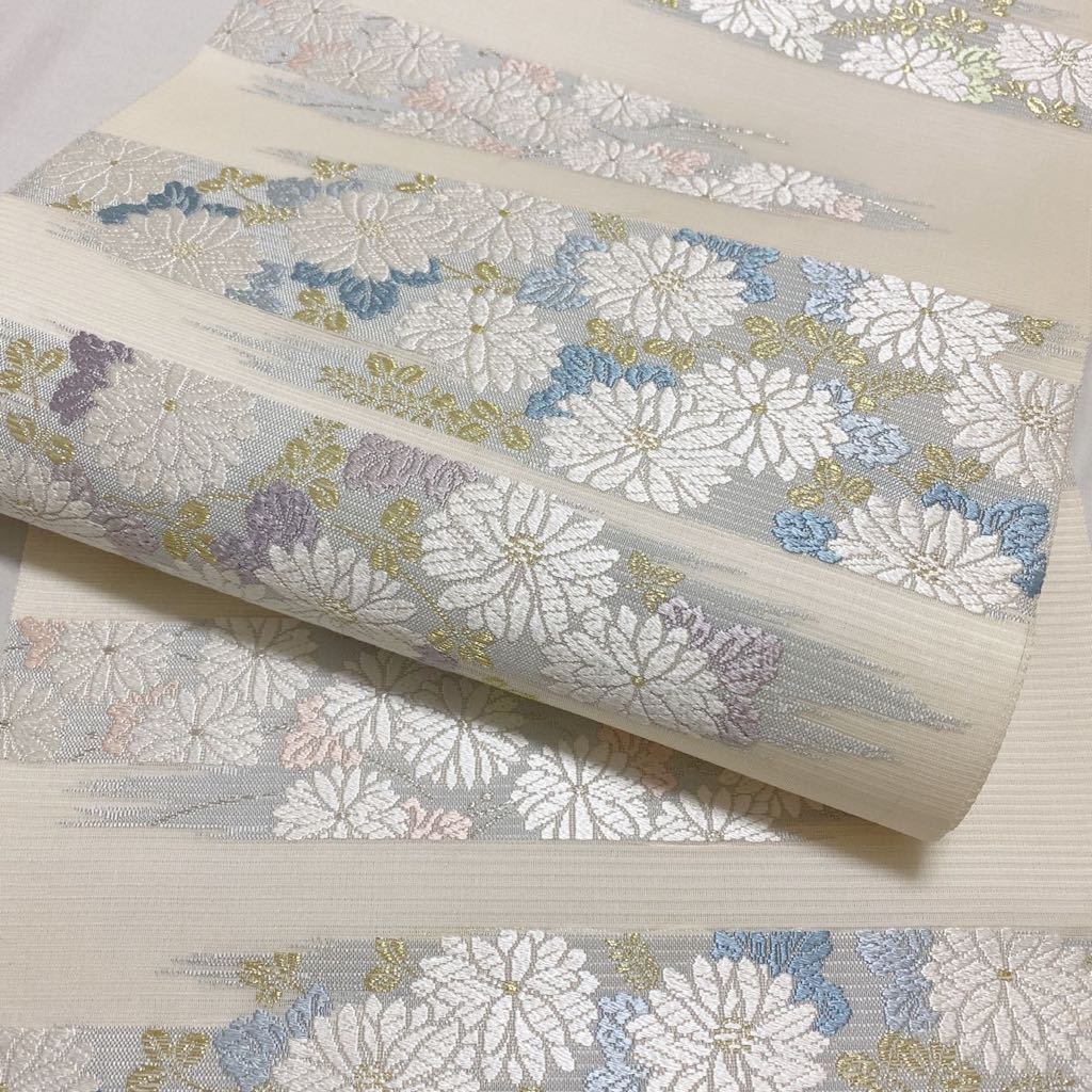 在庫あり即日出荷 着物月花 唐織 絽 品のある花の夏袋帯