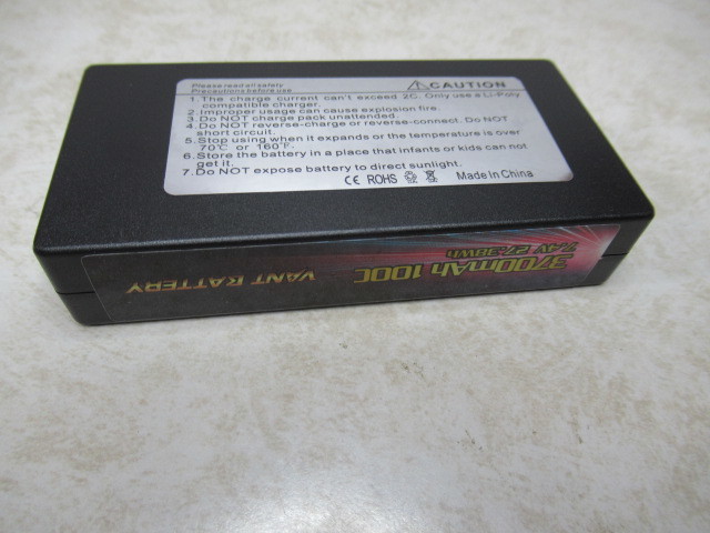 ○ VANT battery 7.4V 3700ｍAh 100C LCG カー用リポバッテリーショートタイプ ラジコン RCカー用 LiPo