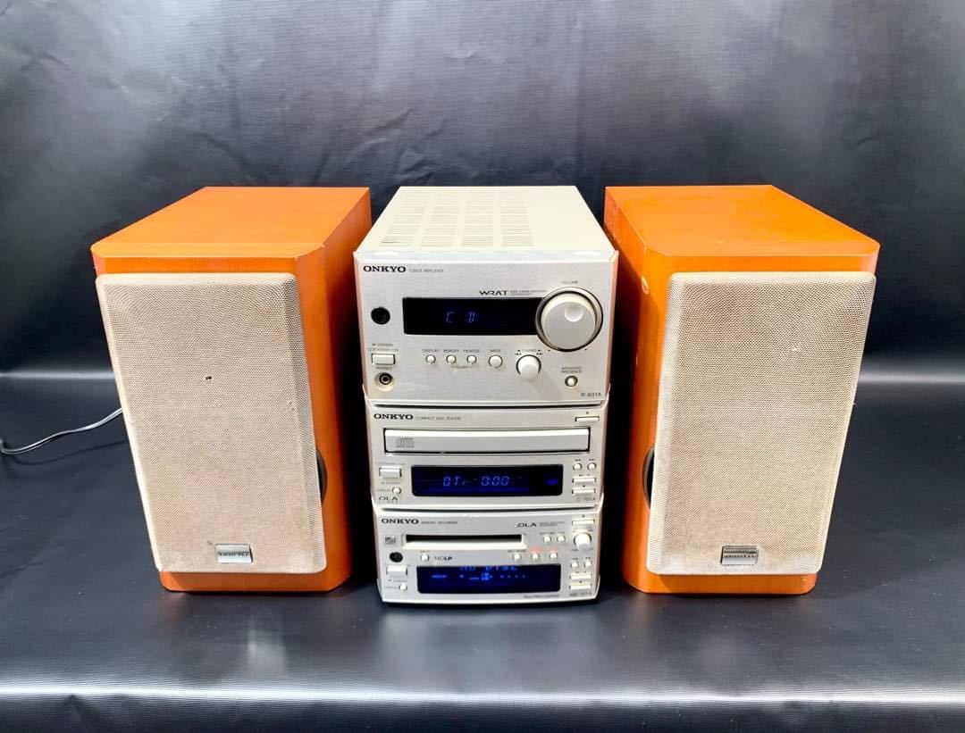 ラジオ・コンポ ONKYO R-801A/C-701A/MD-101A/CDR-201 ONKYO R-801A C-701A オンキョー + D-022A C-701A・MD101A・R801A 1円